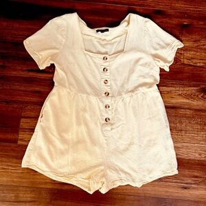 Linen Shorts Romper, size XL